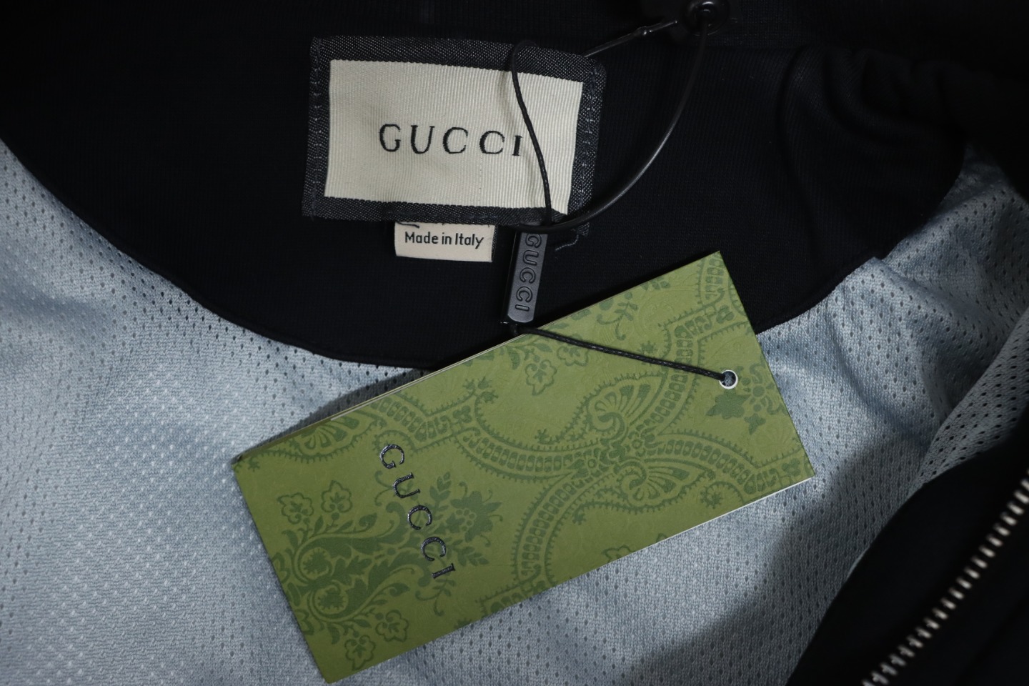 Gucci Terry Embroidered Double G Jacket Black