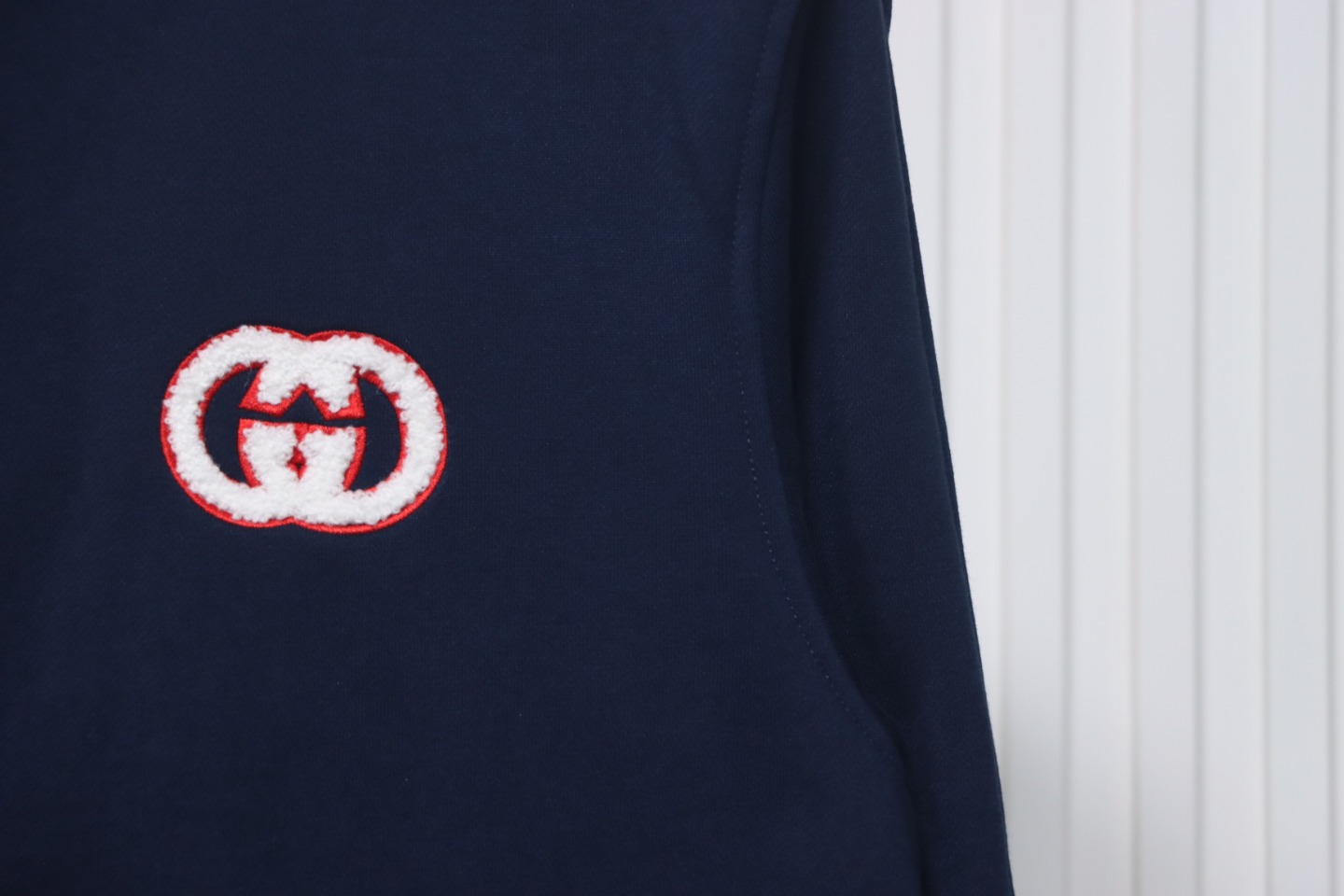 Gucci Terry Embroidered Double G Jacket Blue