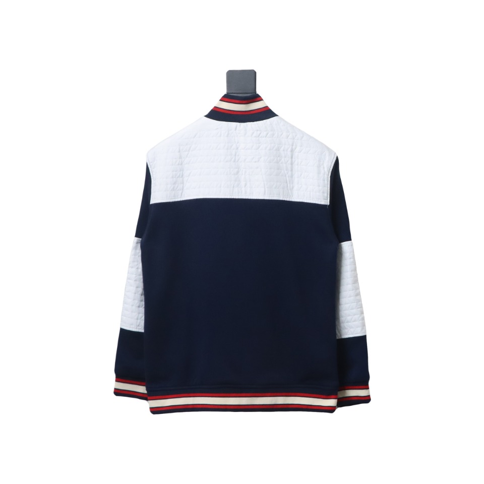 Gucci Terry Embroidered Double G Jacket Blue