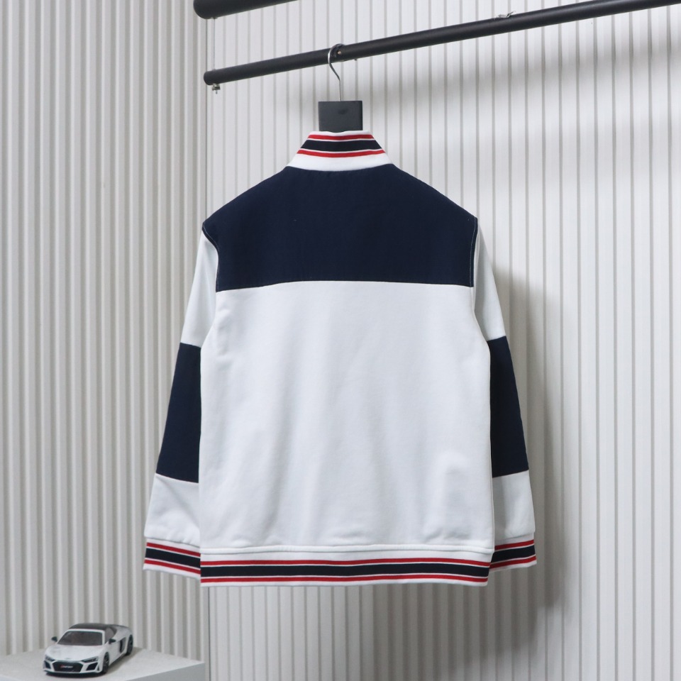 Gucci Terry Embroidered Double G Jacket White