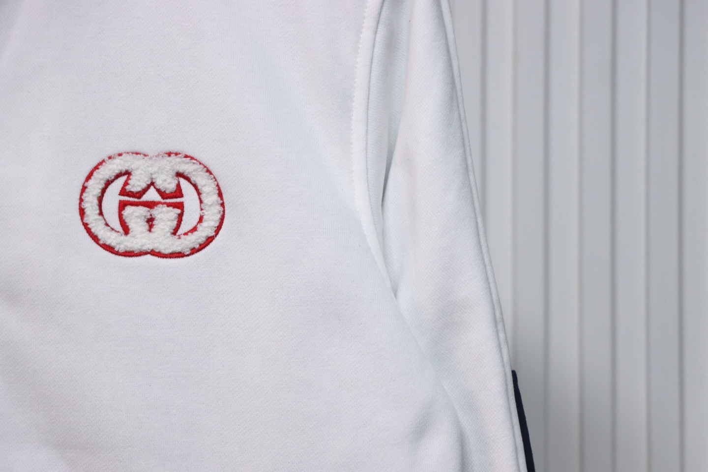 Gucci Terry Embroidered Double G Jacket White