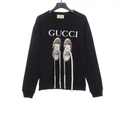 (Special Price) Gucci Small Dirty Shoes Silicone Sweatshirt Black 01