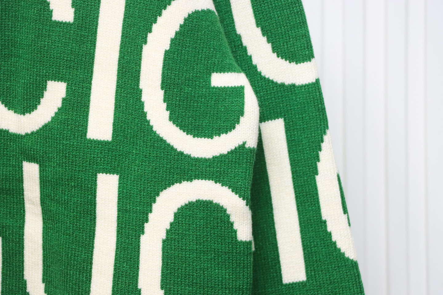 Gucci 23ss All Over Printed Logo Jacquard Crew Neck Sweater