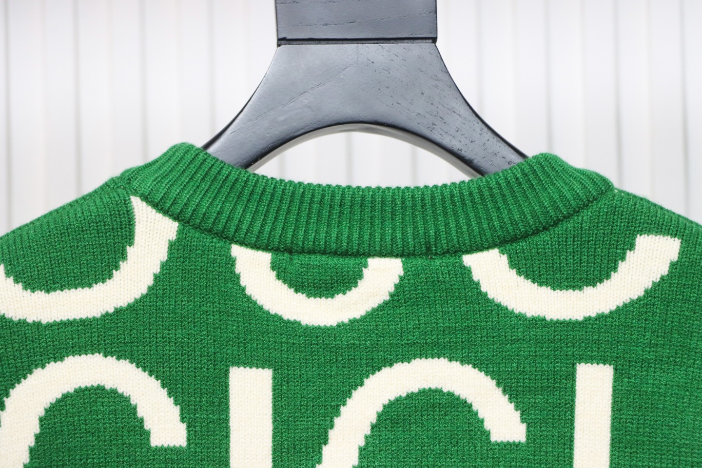 Gucci 23ss All Over Printed Logo Jacquard Crew Neck Sweater