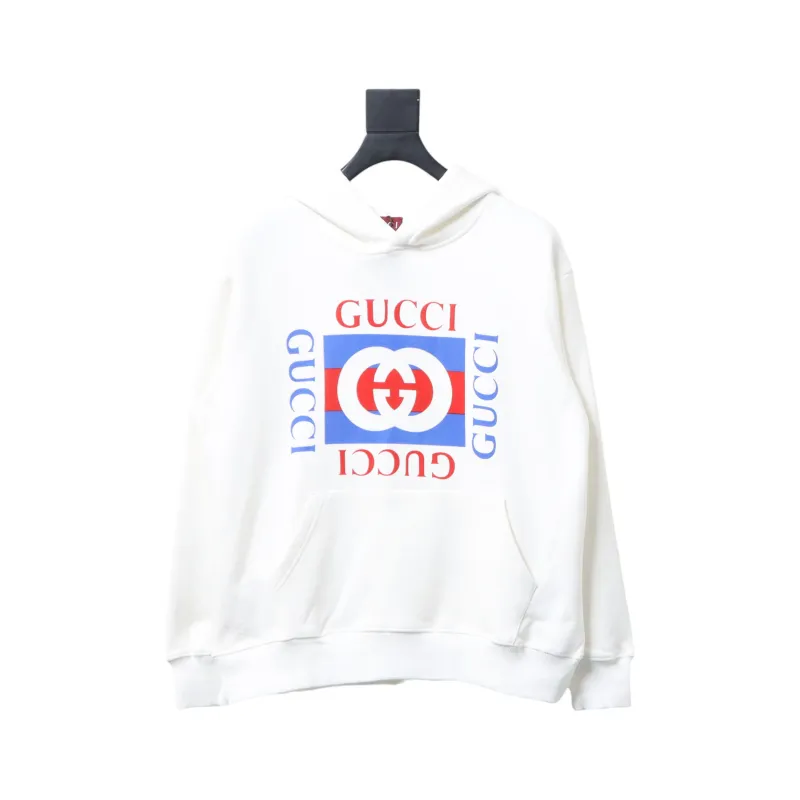 Gucci 24Fw Colorblock Logo Print Hoodie