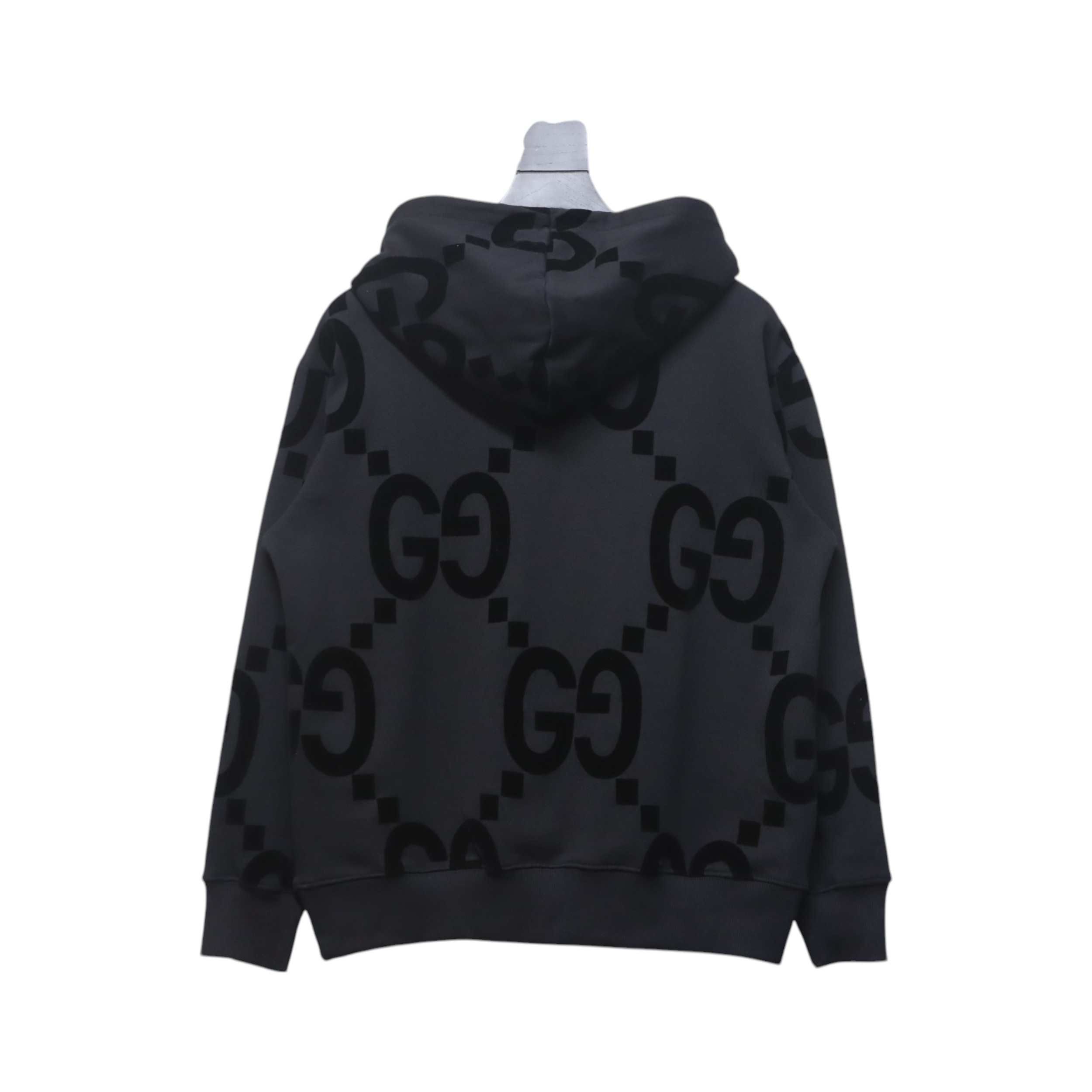 Gucci 24Fw Double G Flocking Print Suit Hooded Sweatshirt