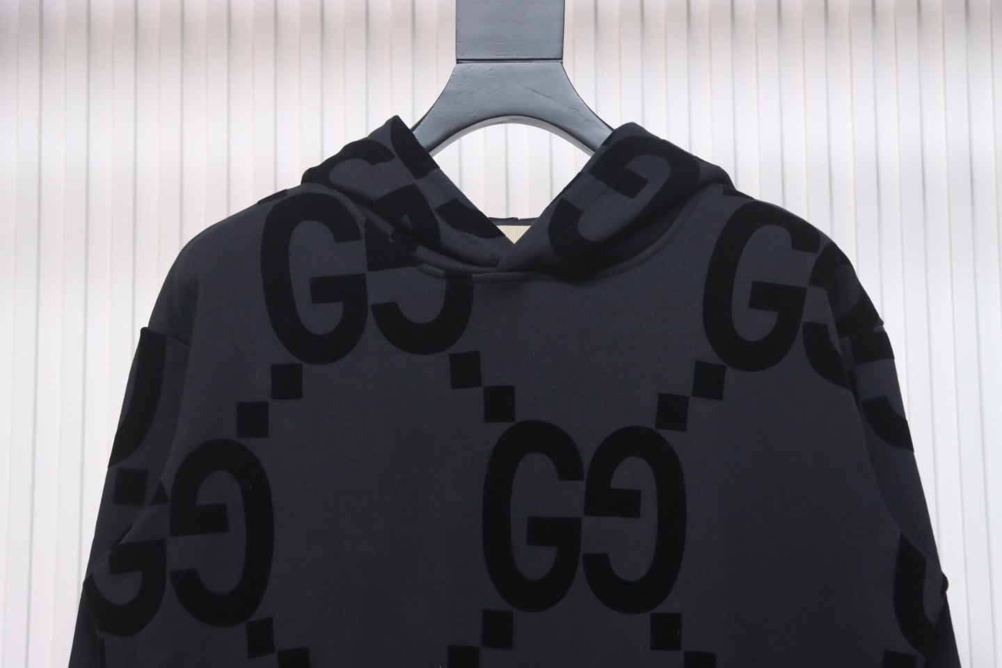 Gucci 24Fw Double G Flocking Print Suit Hooded Sweatshirt