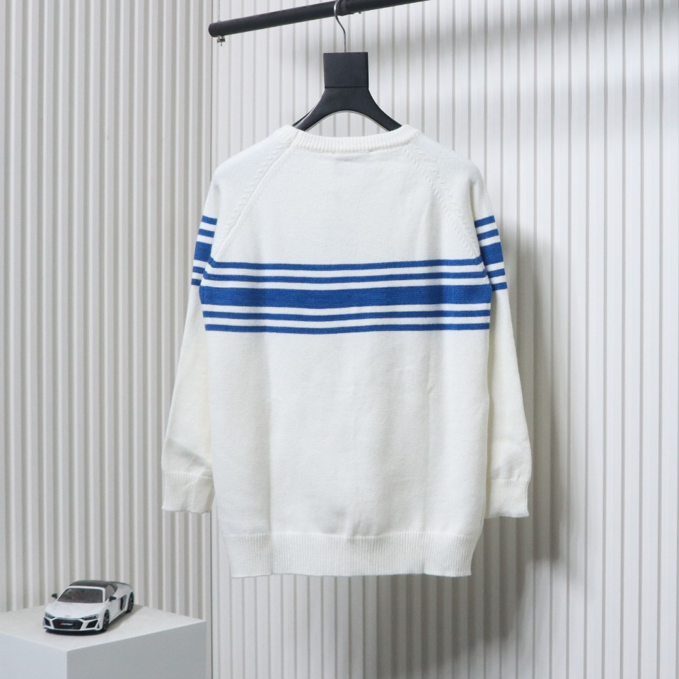 Gucci 24Fw Double G Logo Striped Sweater