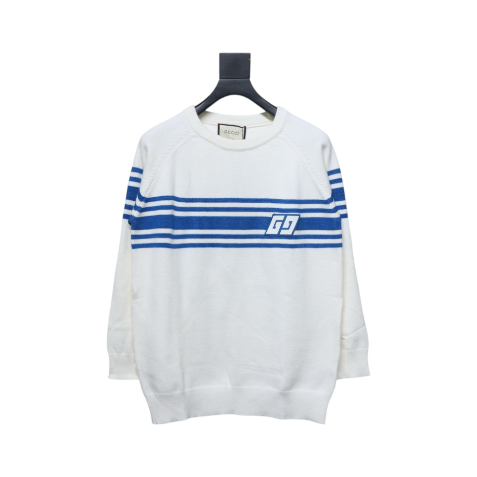 Gucci 24Fw Double G Logo Striped Sweater