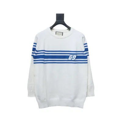 Gucci 24Fw Double G Logo Striped Sweater 01