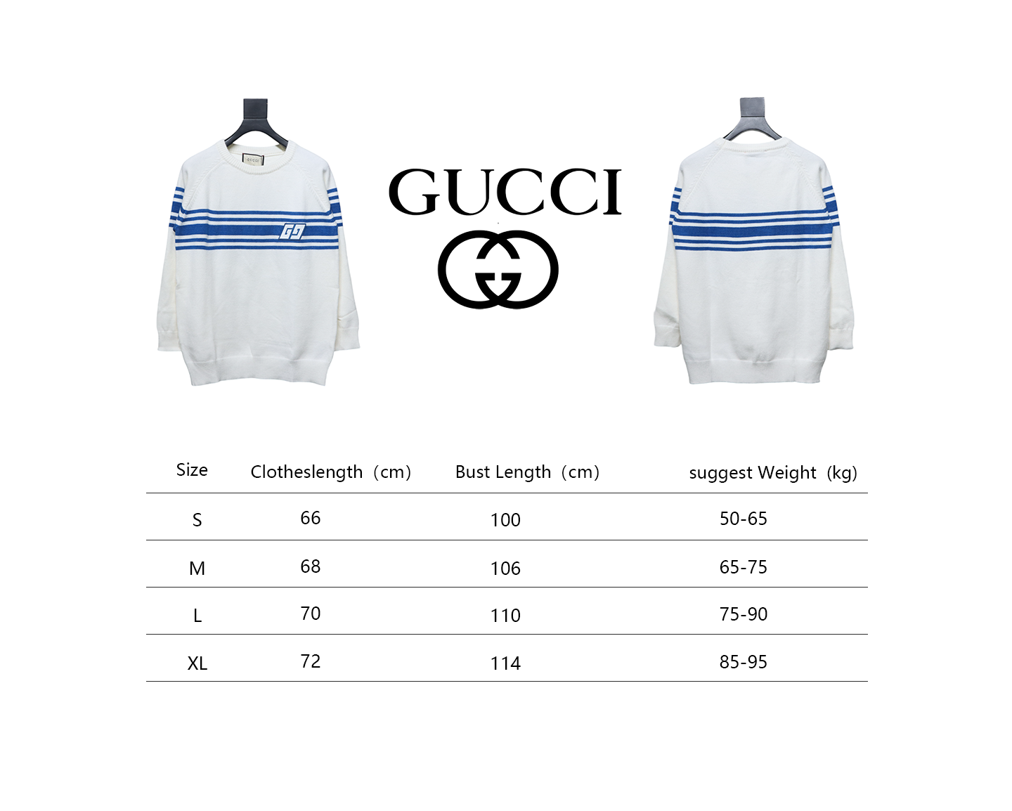 Gucci 24Fw Double G Logo Striped Sweater