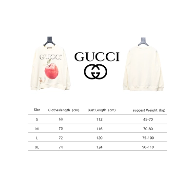 Gucci 24Fw Funny Cartoon Series Printed Round Neck Sweatshirt Apple 02