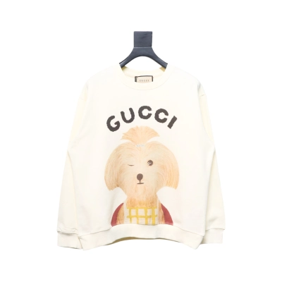 Gucci 24Fw Funny Cartoon Series Printed Round Neck Sweatshirt Dog 01