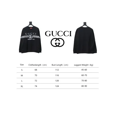 Gucci 24Fw Gradient Double G Belt Printed Round Neck Sweatshirt Black 02