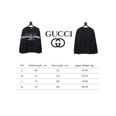 Gucci 24Fw Gradient Double G Belt Printed Round Neck Sweatshirt Black 02