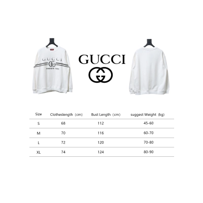 Gucci 24Fw Gradient Double G Belt Printed Round Neck Sweatshirt White 02