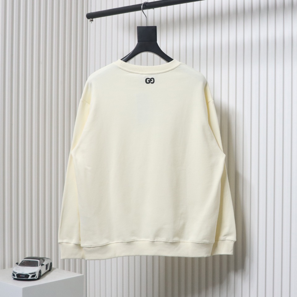 Gucci 24Fw Graffiti Letters Foam Print Round Neck Sweatshirt White