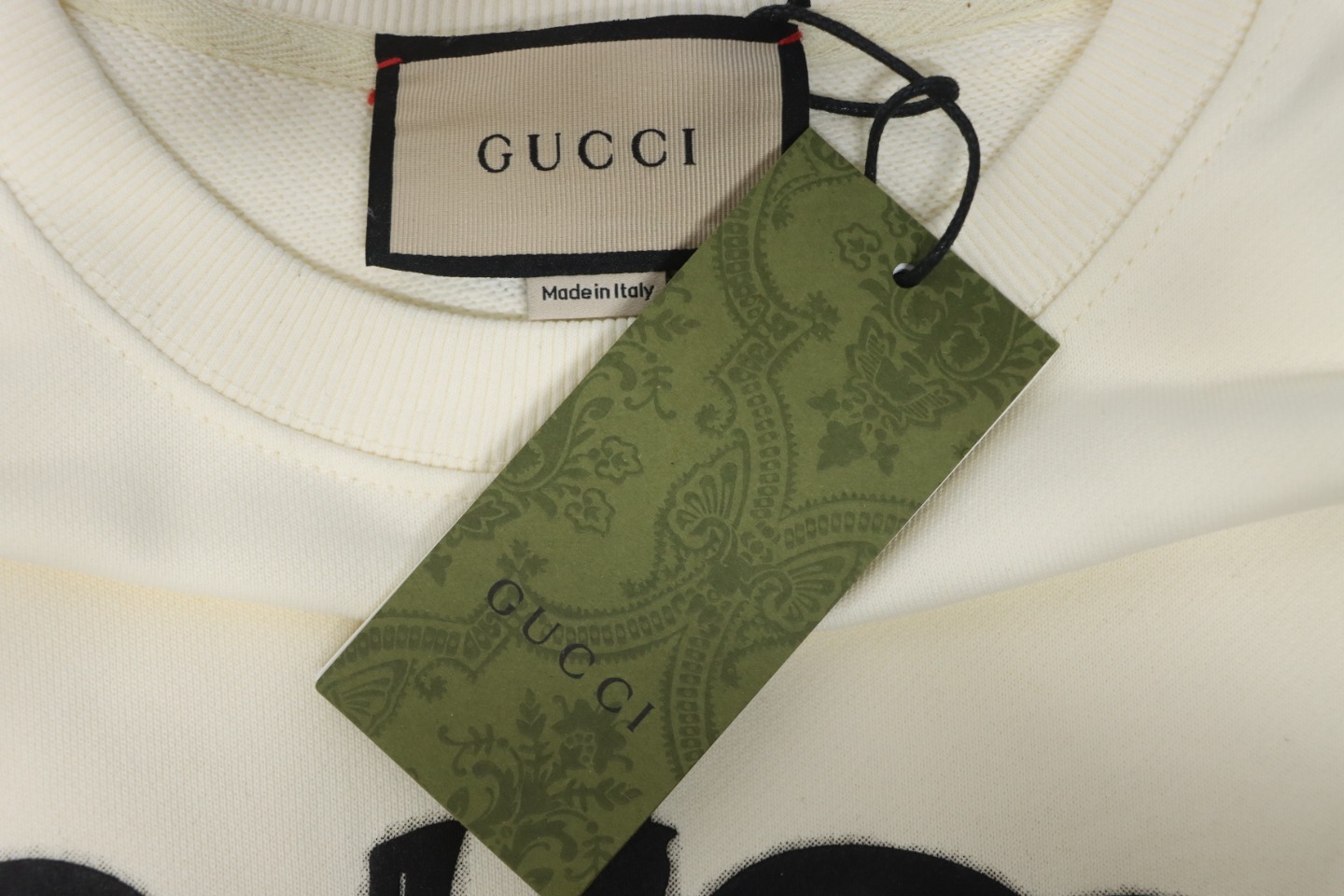 Gucci 24Fw Graffiti Letters Foam Print Round Neck Sweatshirt White