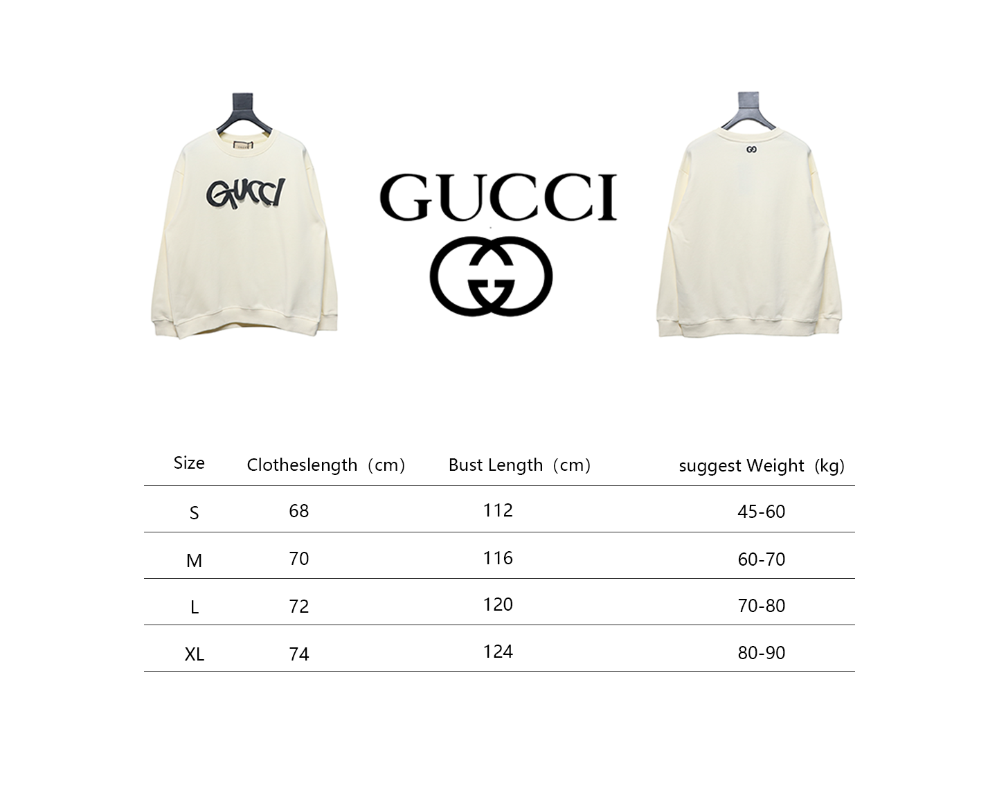 Gucci 24Fw Graffiti Letters Foam Print Round Neck Sweatshirt White