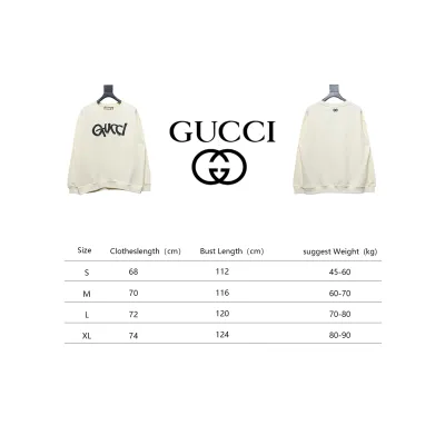 Gucci 24Fw Graffiti Letters Foam Print Round Neck Sweatshirt White 02