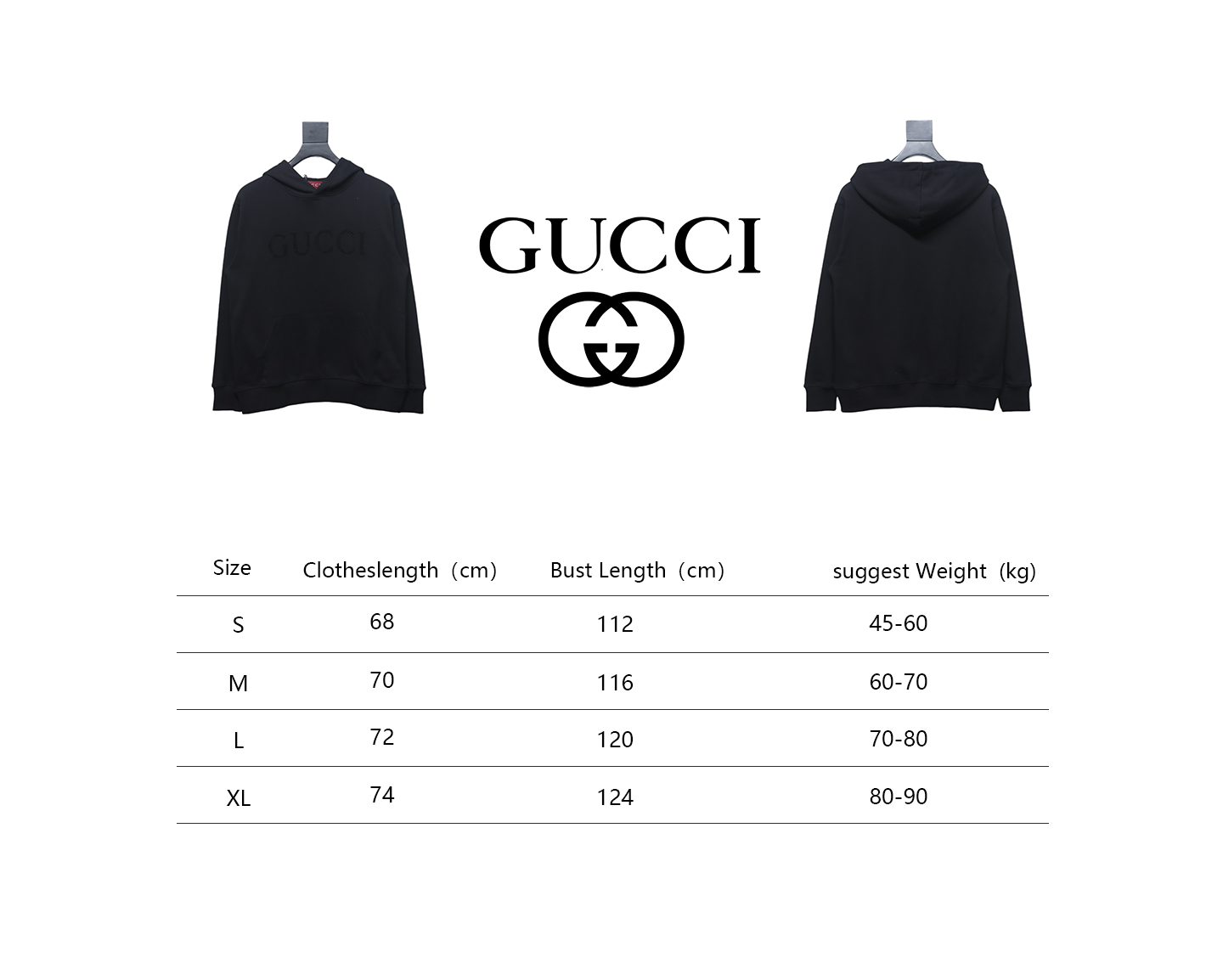 Gucci 24Fw Hooded Sweatshirt With Rhinestones On The Chest