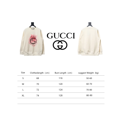 Gucci 24Fw Ink Splash Double G Crew Neck Sweatshirt Beige 02