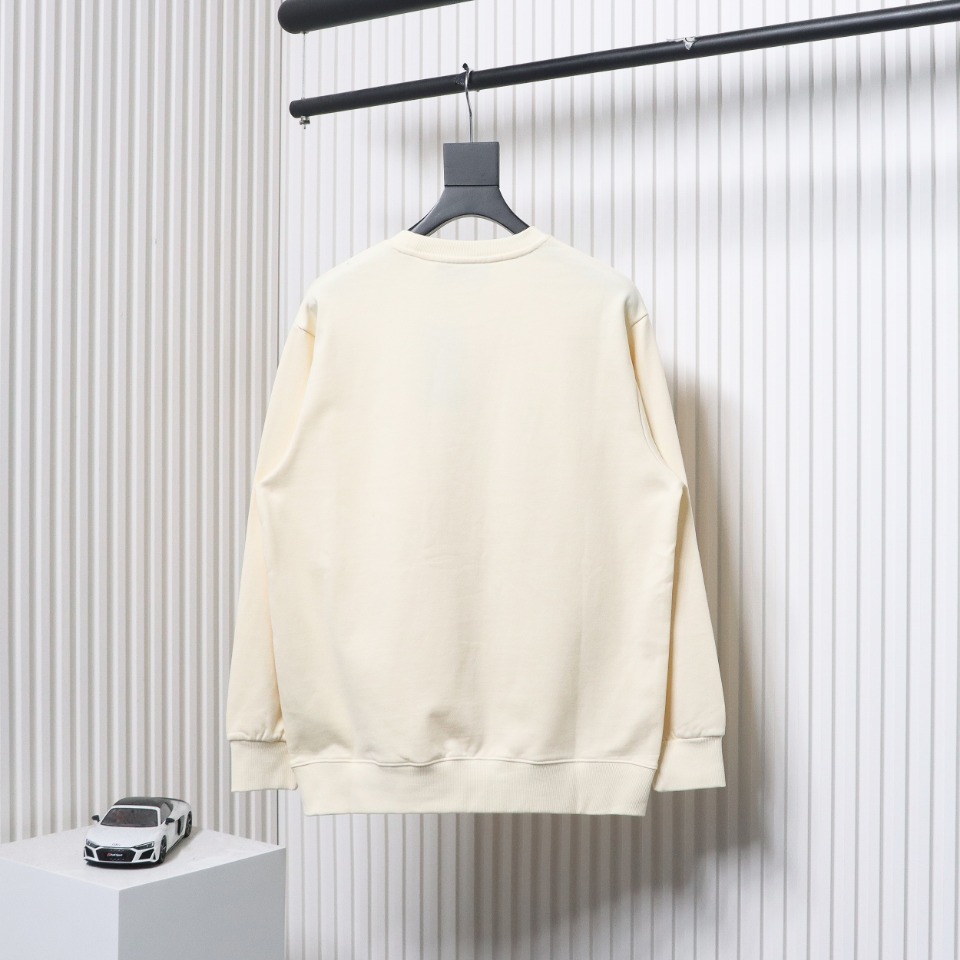 Gucci 24Fw Ink Splash Double G Crew Neck Sweatshirt Beige