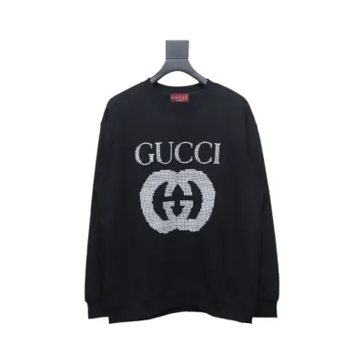 Gucci 24Fw Polka Dot Letter Logo Print Crew Neck Sweatshirt 01
