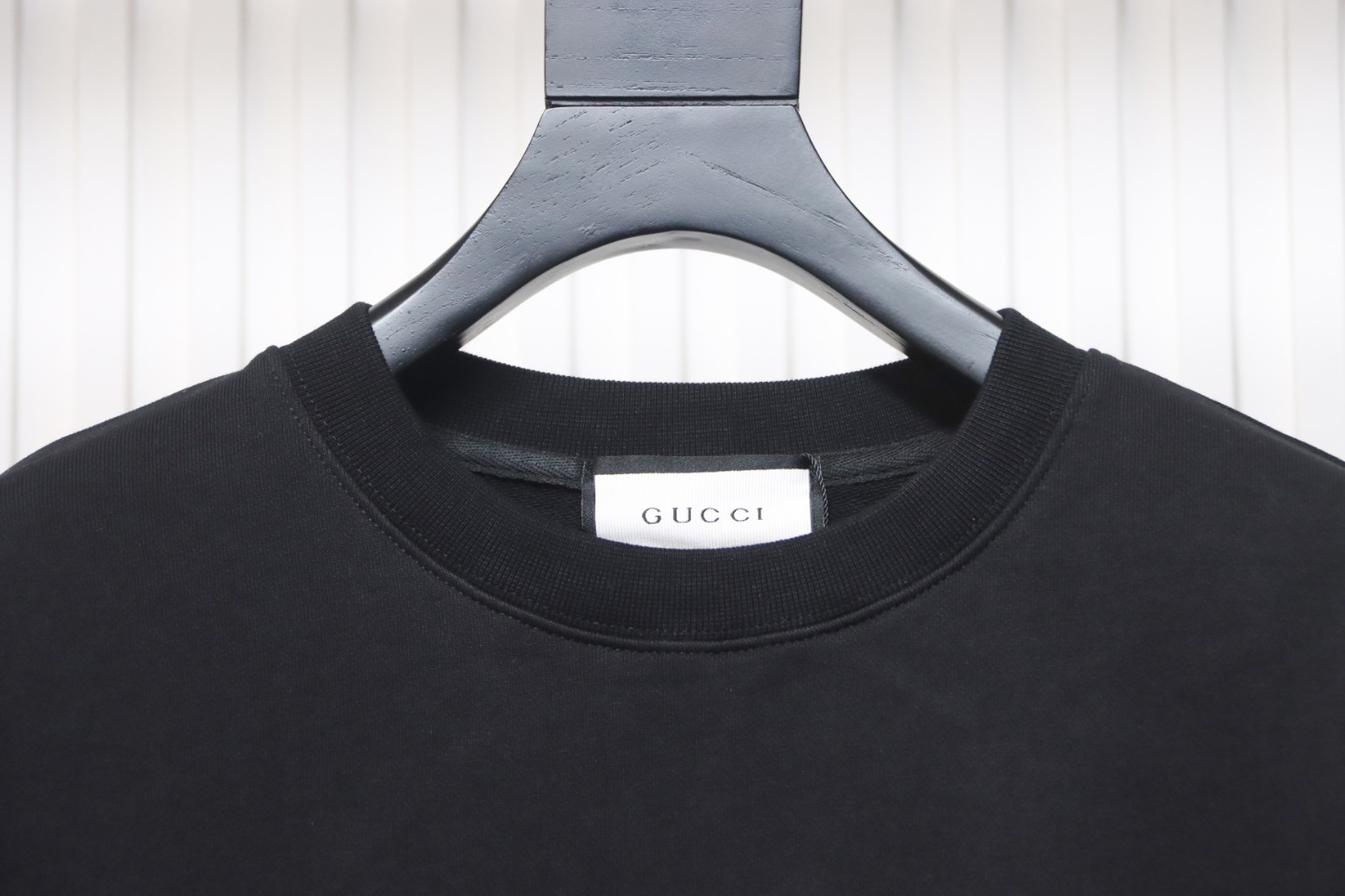 Gucci 24Fw Towel Embroidery Lettering Crew Neck Sweatshirt Black