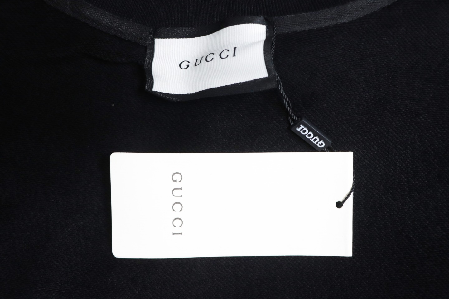 Gucci 24Fw Towel Embroidery Lettering Crew Neck Sweatshirt Black