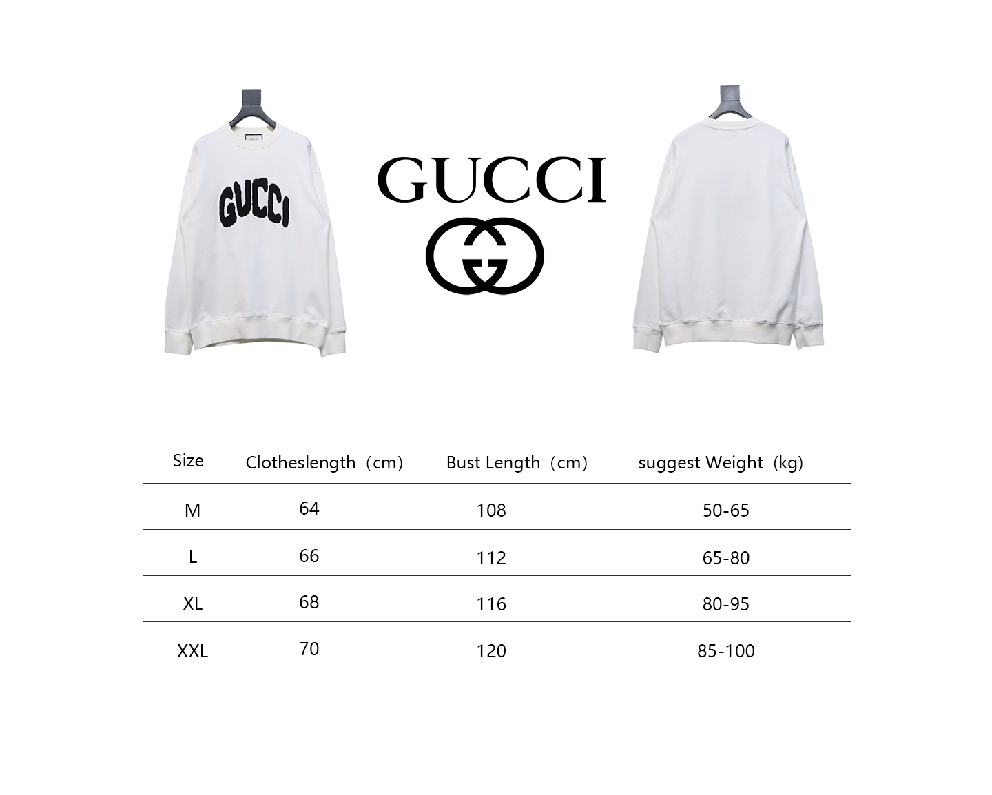 Gucci 24Fw Towel Embroidery Lettering Crew Neck Sweatshirt White