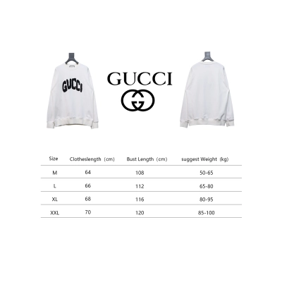 Gucci 24Fw Towel Embroidery Lettering Crew Neck Sweatshirt White 02