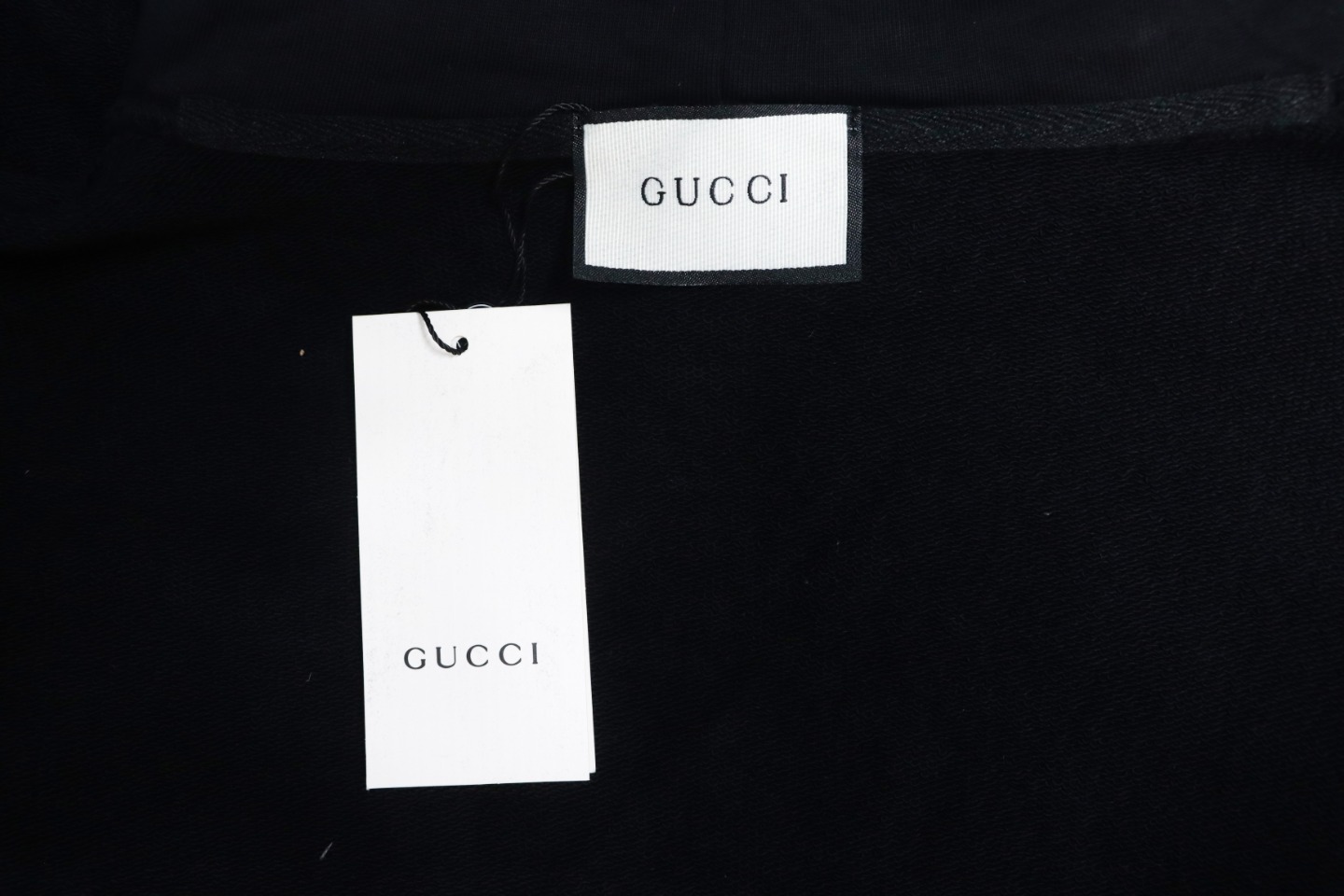 Gucci 24SS Hooded Sweatshirt With Lettering On The Back Black