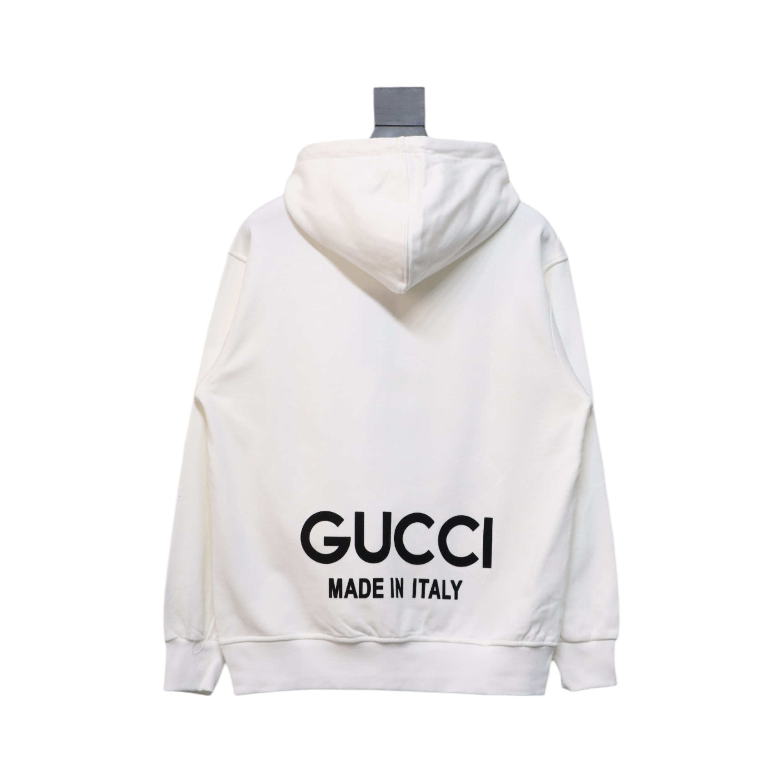 Gucci 24SS Hooded Sweatshirt With Lettering On The Back White