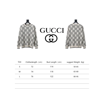 Gucci Classic Double G Jacquard Sweater Beige 02