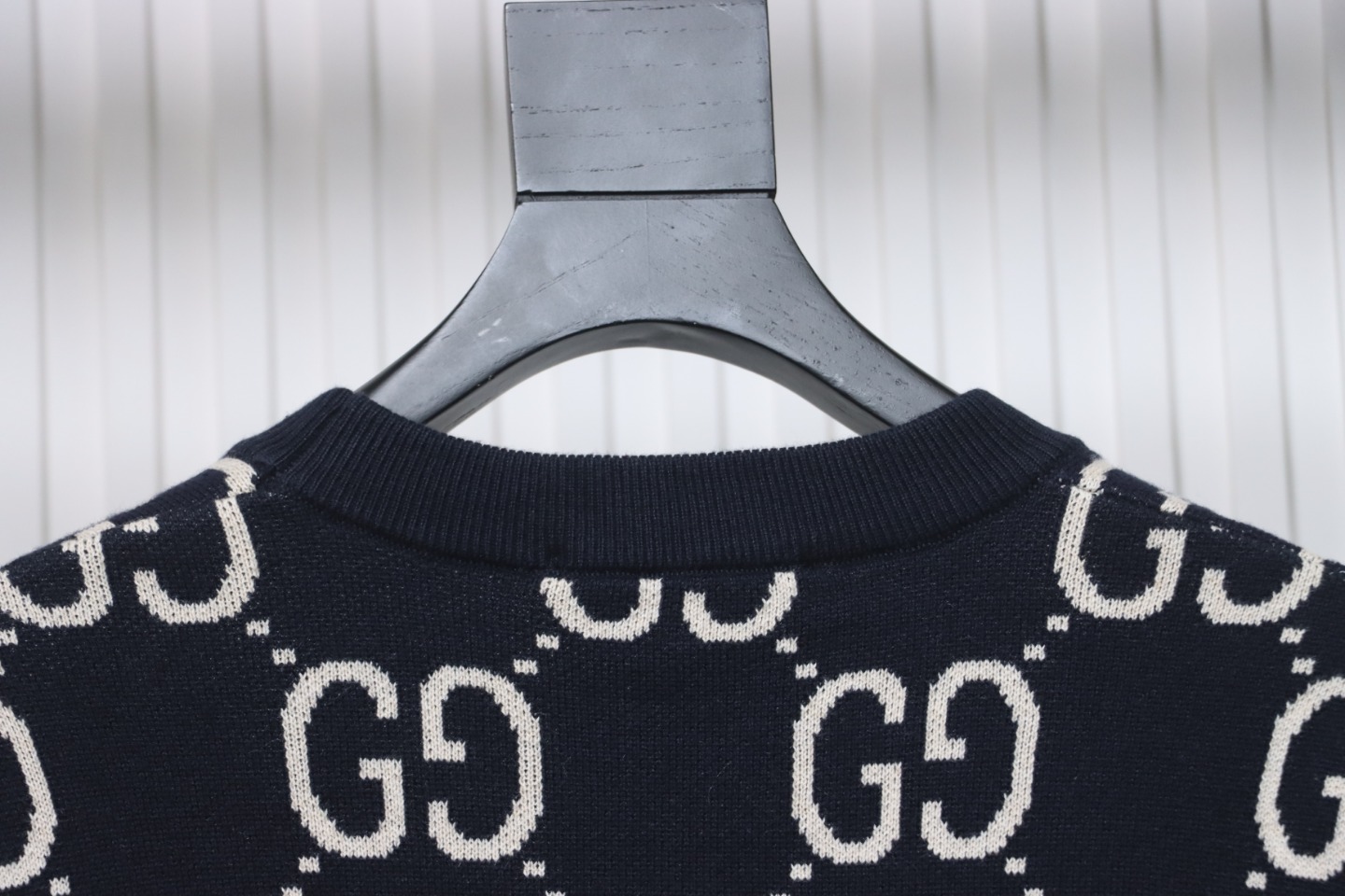 Gucci Classic Double G Jacquard Sweater Black