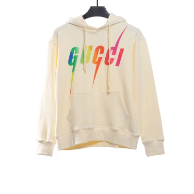 Gucci Gradient Lightning Hoodie Beige 01