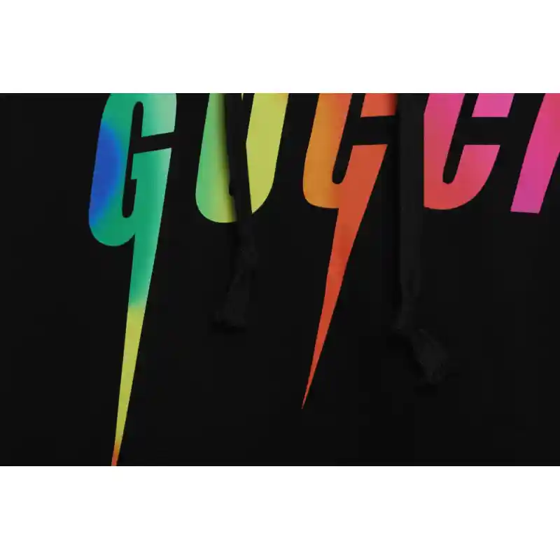 Gucci Gradient Lightning Hoodie Black