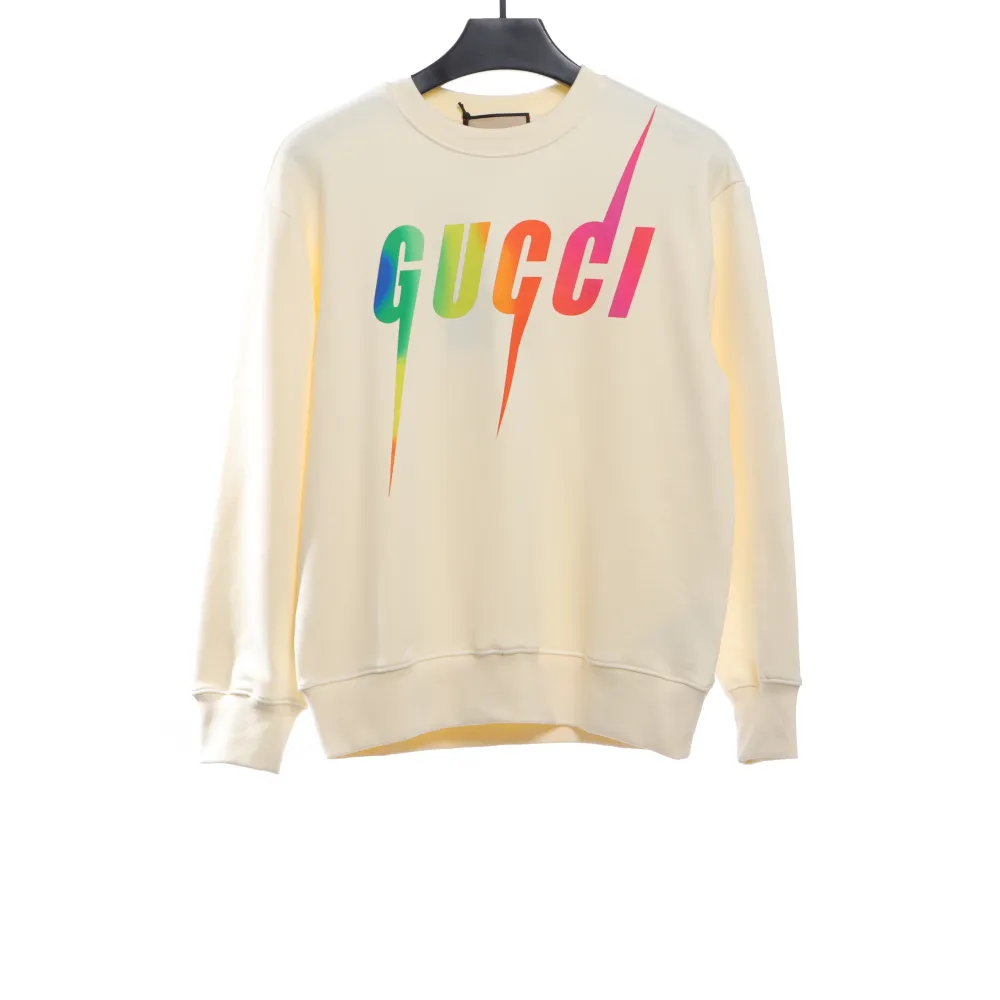 Gucci Gradient Lightning Sweatshirt Beige