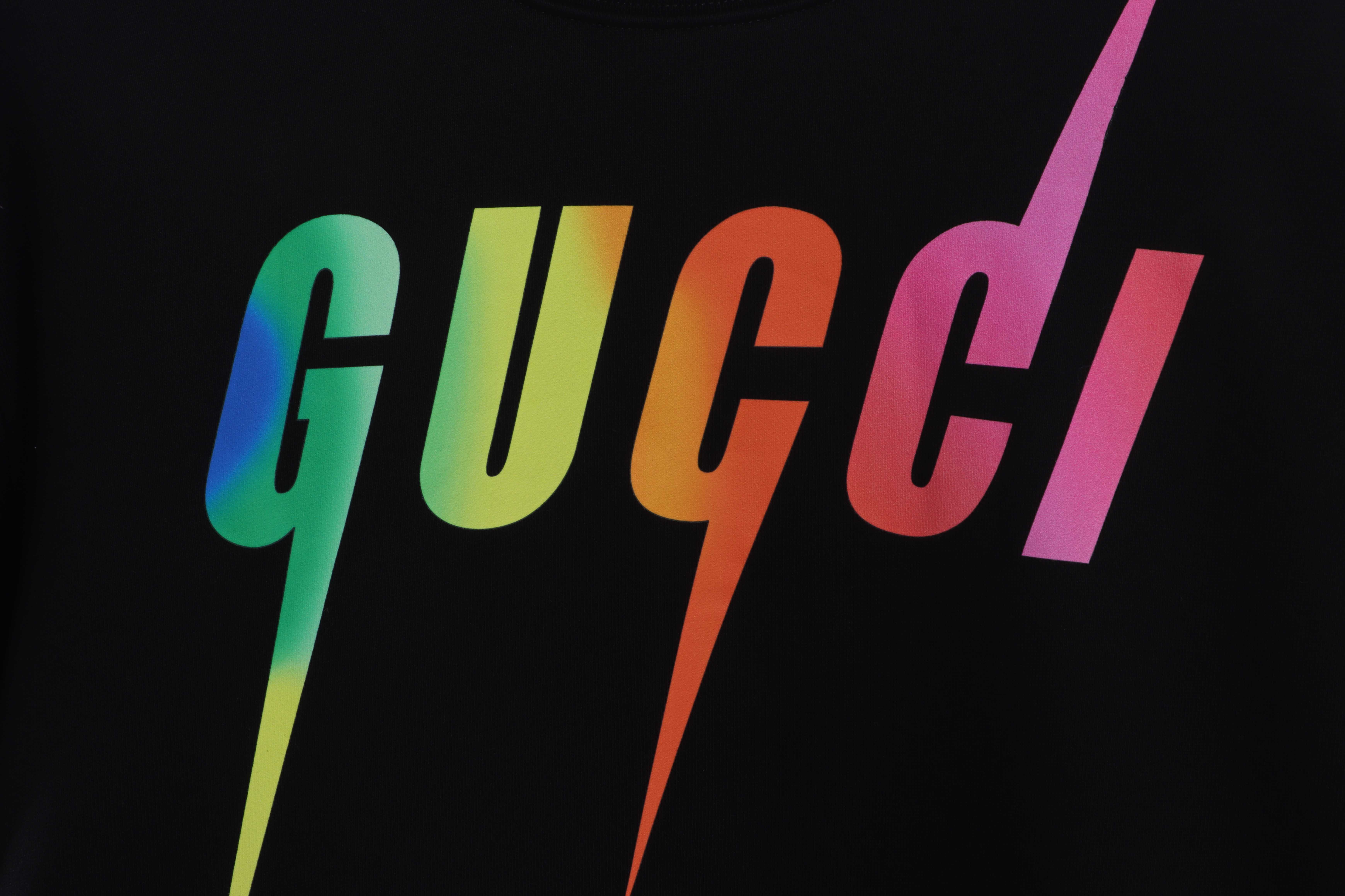 Gucci Gradient Lightning Sweatshirt Black