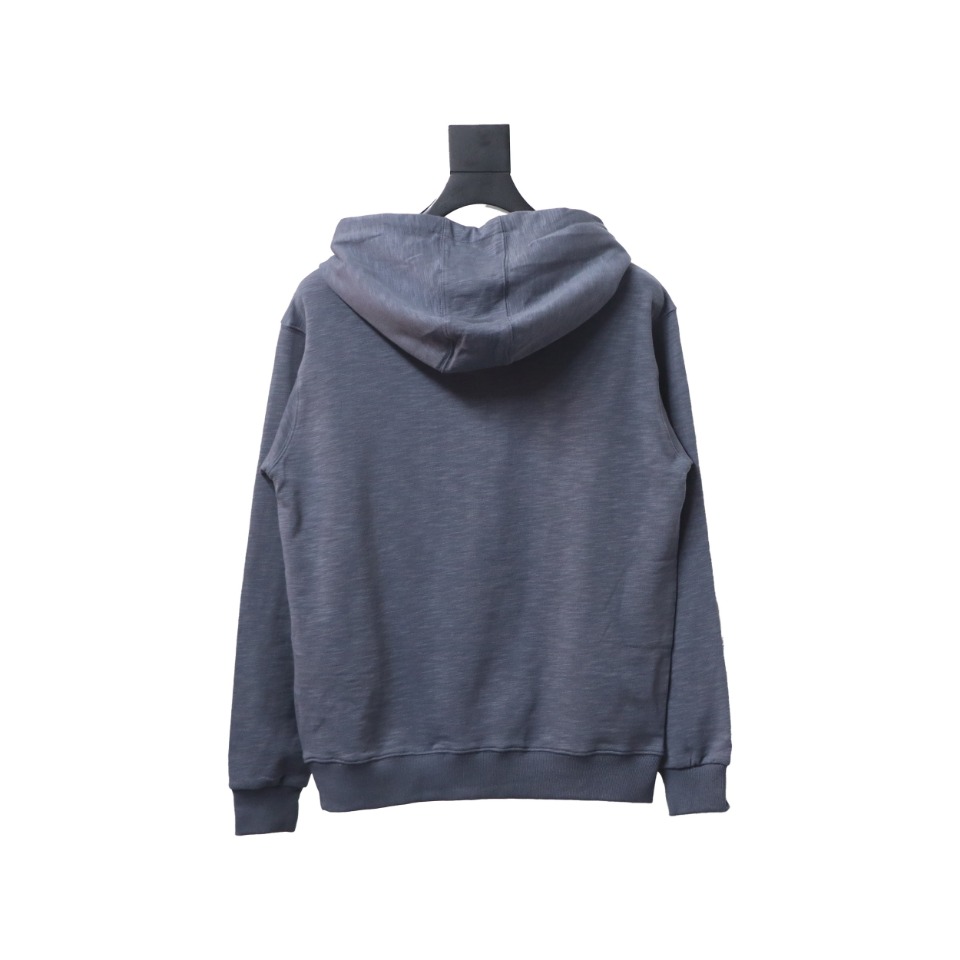 Gucci Grey Hooded Sweatshirt With Double G Embroidery On Chest