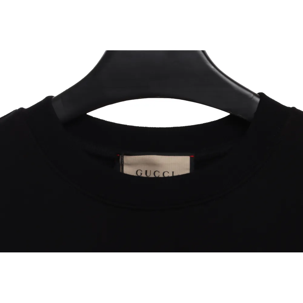 Gucci Lipstick Print Crewneck Sweatshirt Black
