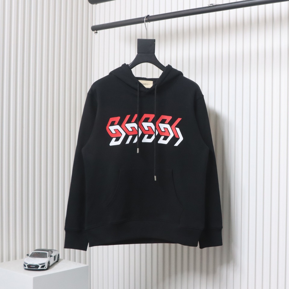 Gucci Mirrored Letter Print Hoodie