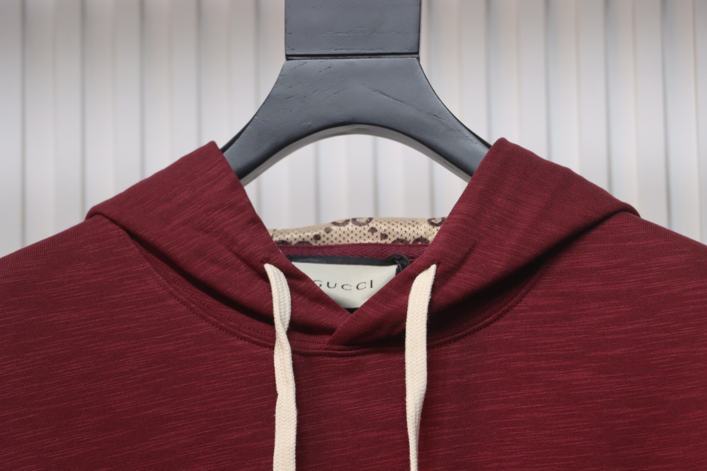 Gucci Red Hooded Sweatshirt With Double G Embroidery On Chest