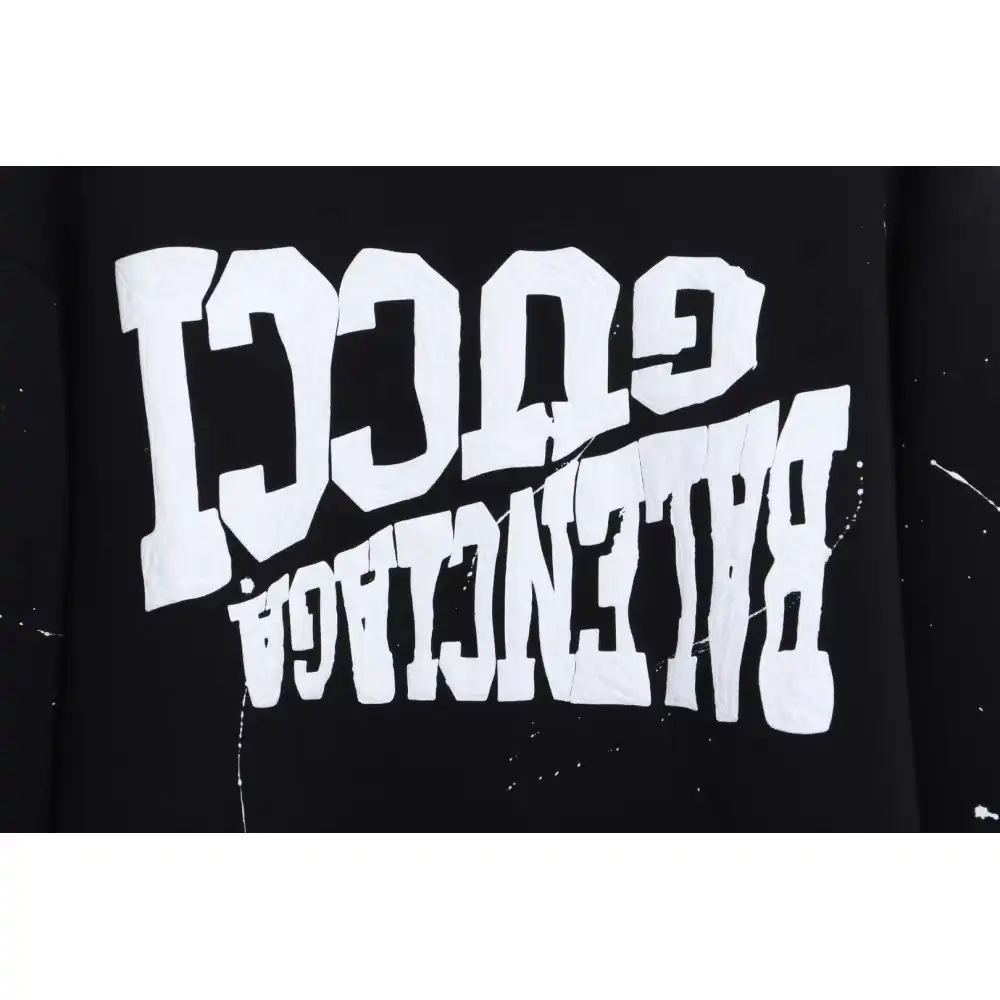 Gucci x Balenciaga Mirrored Graffiti Sweatshirt Black