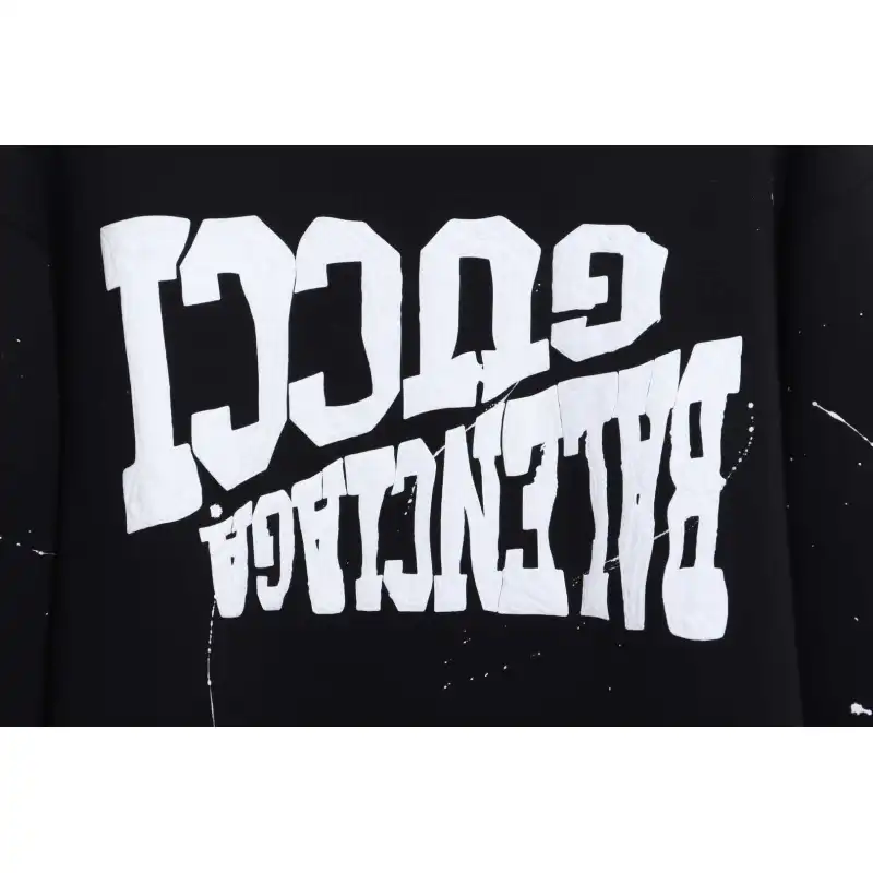 Gucci x Balenciaga Mirrored Graffiti Sweatshirt Black