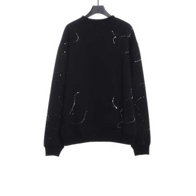 Gucci x Balenciaga Mirrored Graffiti Sweatshirt Black 02