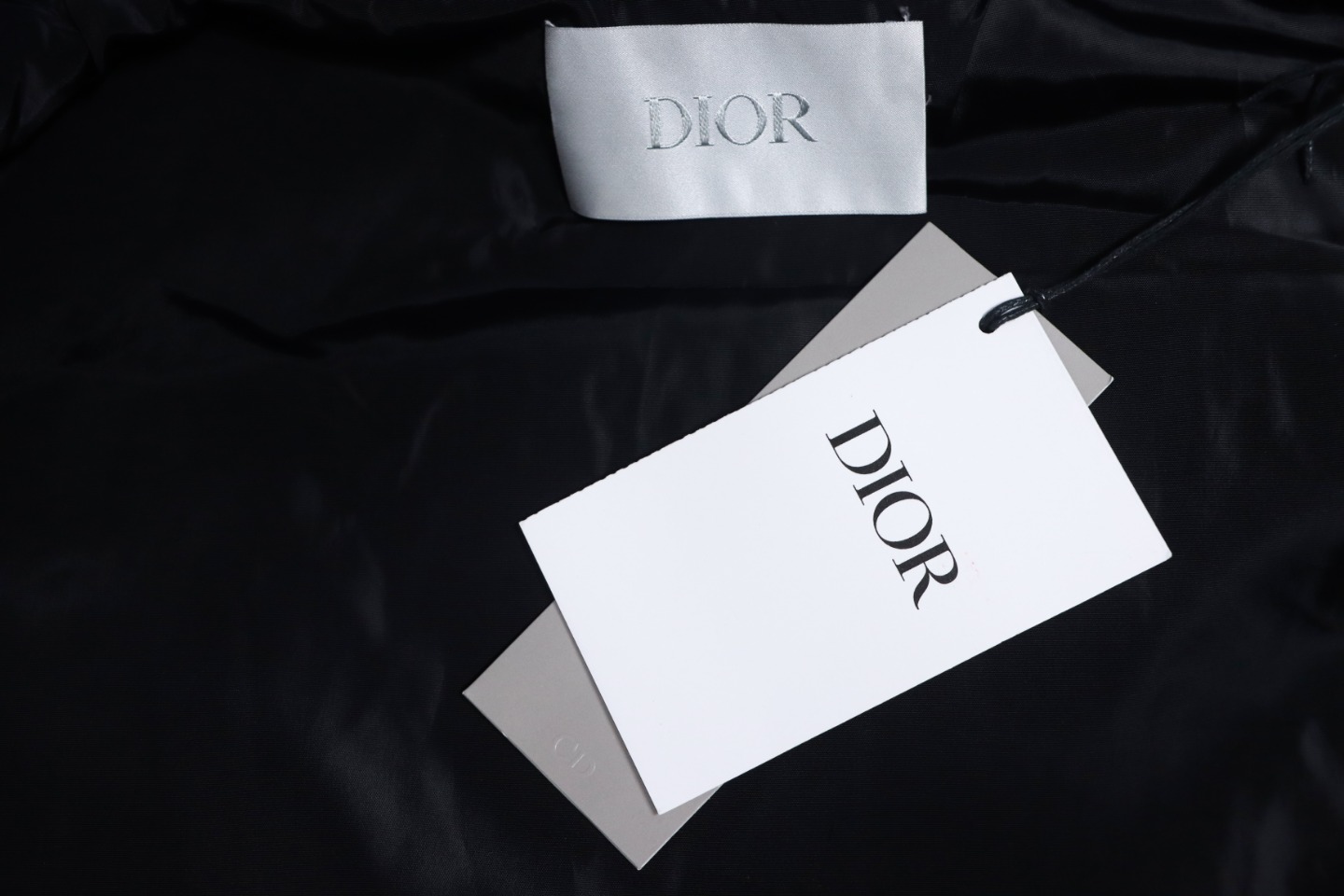 Dior 23 New Silk Full Print Dark Pattern Jacquard Zipper Hooded Jacket Black