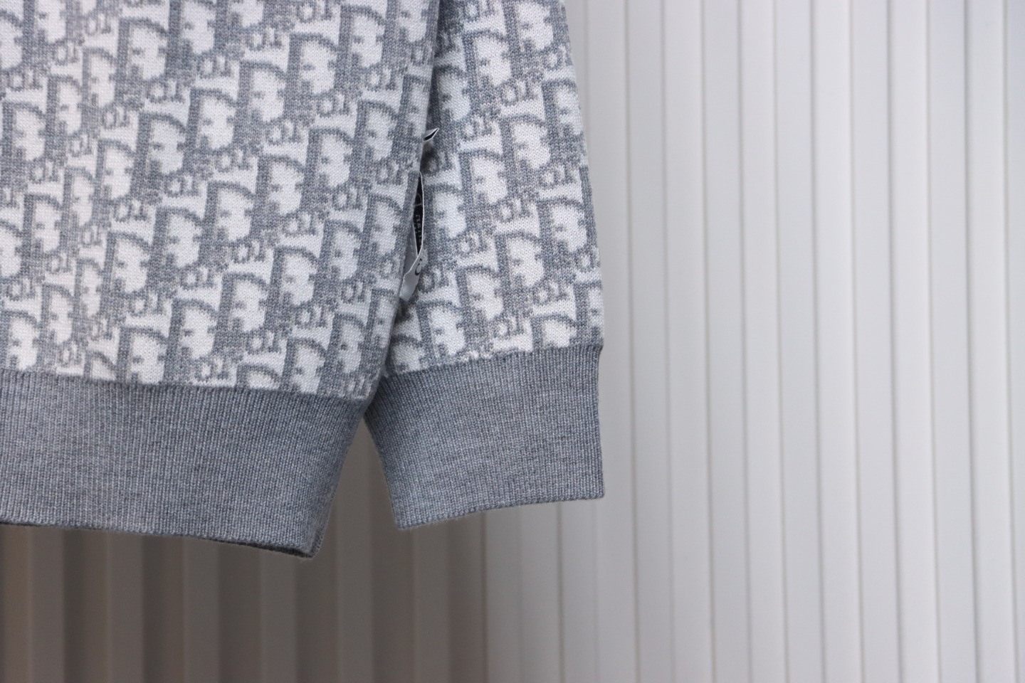 Dior 23Fw Oblique Cashmere Double-Sided Jacket Light Grey