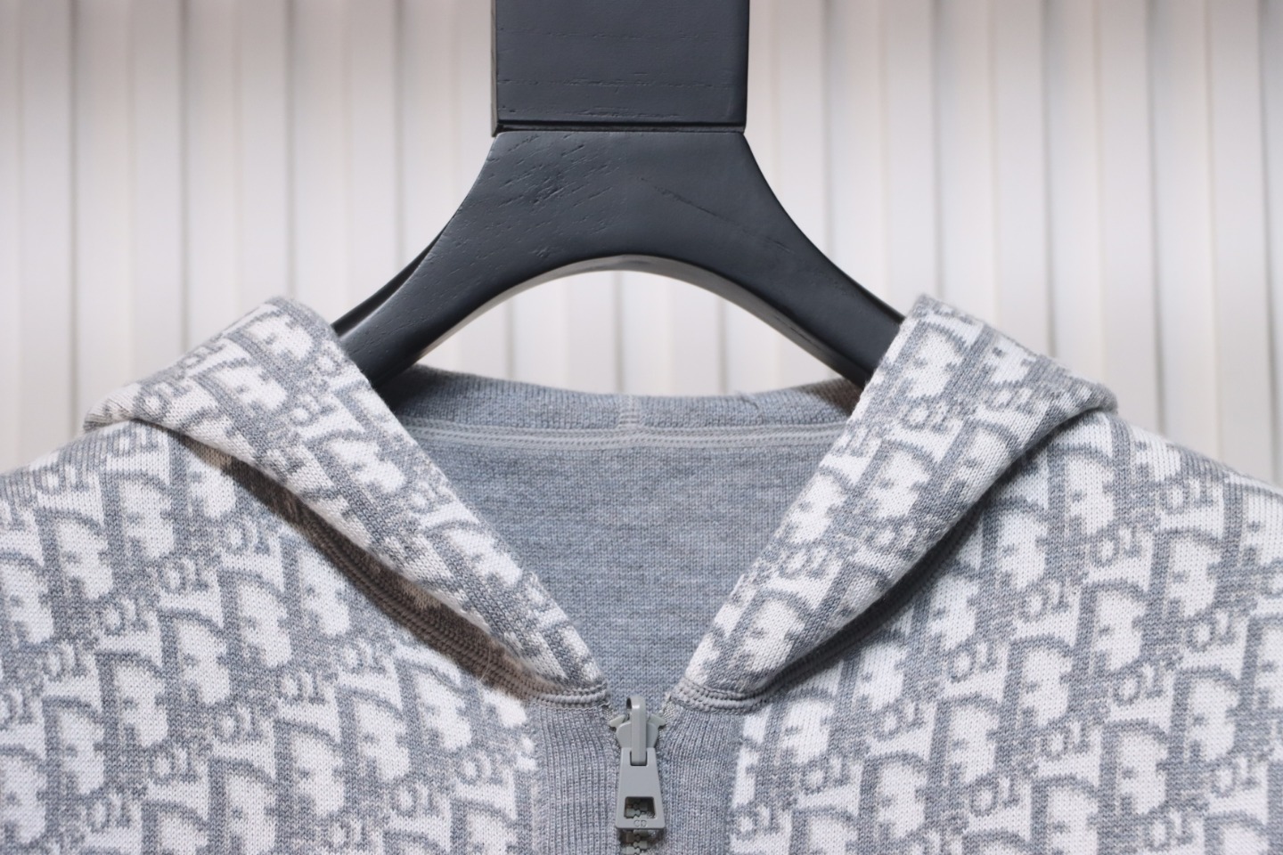 Dior 23Fw Oblique Cashmere Double-Sided Jacket Light Grey